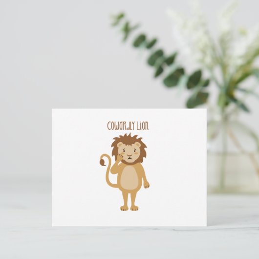 Cofeis Lion Postkarte (Stehend Vorderseite)