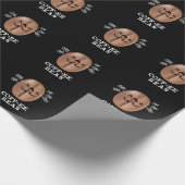 Coff-ee Funny Coughing Coffee Bean Pun Dark BG Geschenkpapier (Ecke)