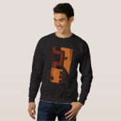 Coffe Abstrakt Surreal Cymbols Design Sweatshirt (Vorne ganz)