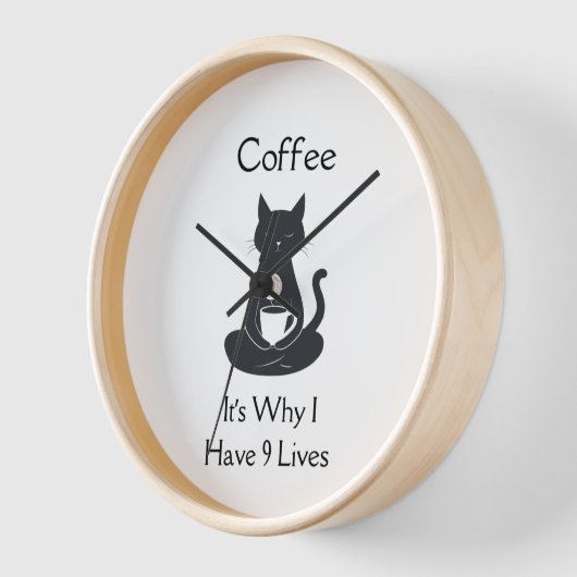 Coffe Cat Clock Uhr (Winkel)