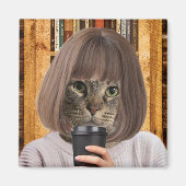 Coffe Cat Süsse Magnet (Vorne)