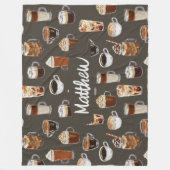 Coffe Lover Cosy Name Blanket Fleecedecke (Vorderseite)