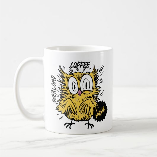 Coffe Overload Eule Kaffeetasse (Links)