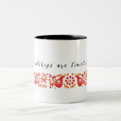 Coffe Tasse, die Pyrex Freundschafts-Entwurf Zweifarbige Tasse (Mittel)