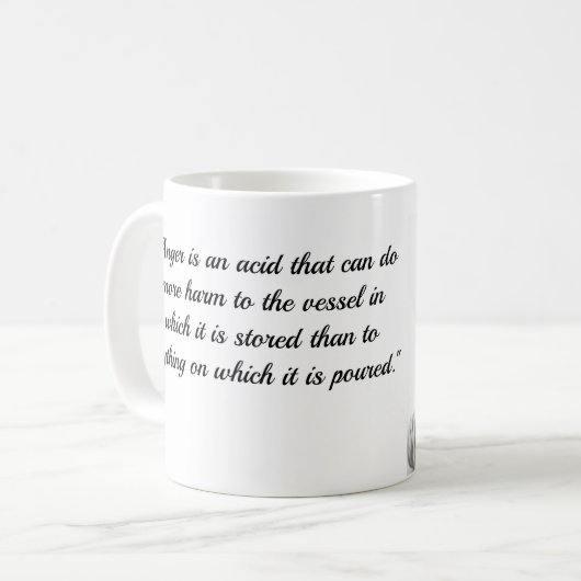 Coffe-Tasse mit Zitat über Zorn von Mark Twain Kaffeetasse (Vorderseite Links)