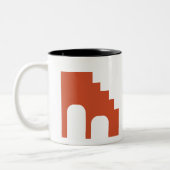 Coffe-Tasse-Mockup mit Boho-Element Zweifarbige Tasse (Links)