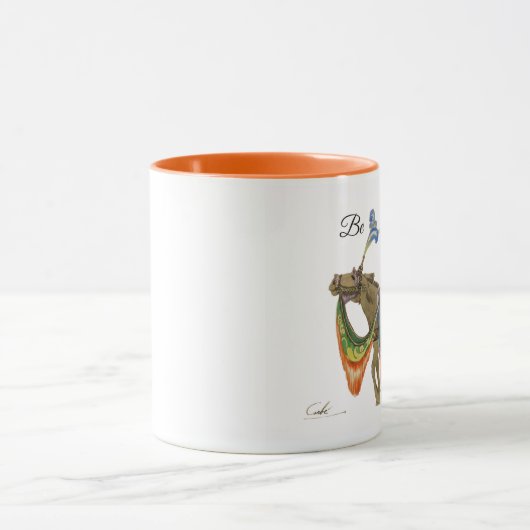 Coffe-Tasse, orange, niedlicher, farbiger Esel Tasse (Zentrum)