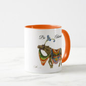 Coffe-Tasse, orange, niedlicher, farbiger Esel Tasse (VorderseiteRechts)