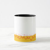 Coffe & Tee-Tasse-Cup, weiß mit farbigem Innenbere Tasse (Zentrum)