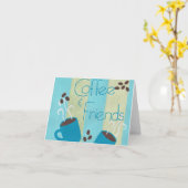 Coffe und Freunde Karte (Gelbe Blume)