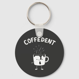 Coffedent Funny Kawaii Caffeine Cup Liebhaber Schlüsselanhänger