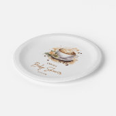 Coffee A Baby is Brewing Baby Shower Pappteller (Schrägansicht)