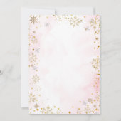 Coffee A Baby is Brewing Pink Bow Baby Shower Gold Einladung (Rückseite)