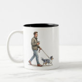 Coffee & a Blue Merle Sheltie Make Today Better Zweifarbige Tasse (Links)