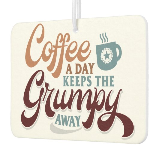 Coffee a Day for Coffee Lover Gift Autolufterfrischer (Links)