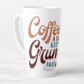 Coffee a Day for Coffee Lover Gift Milchtasse (Linke Ecke)