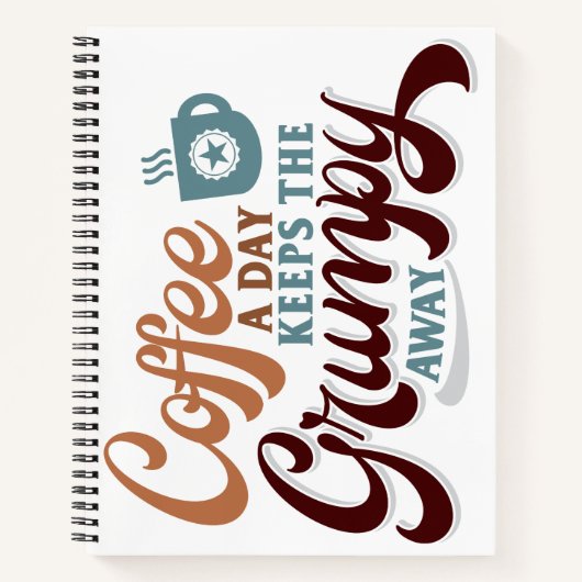 Coffee a Day for Coffee Lover Gift Notizblock (Vorderseite)