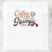 Coffee a Day for Coffee Lover Gift  Rechteckiger Aufkleber (Tasche)