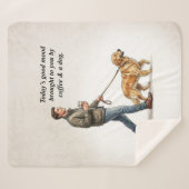 Coffee & a Golden Cozy Day Sherpadecke (Vorderseite (Horizontal))