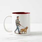 Coffee & a Golden Make Today Better Zweifarbige Tasse (Links)