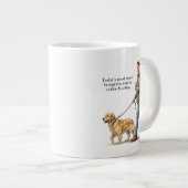 Coffee & a Golden Start the Day Right Jumbo-Tasse (Vorderseite Rechts)