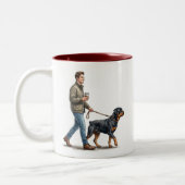 Coffee & a Rottweiler Make Today Better Zweifarbige Tasse (Links)