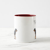 Coffee & a Rottweiler Make Today Better Zweifarbige Tasse (Mittel)