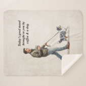 Coffee & a Sheltie Cozy Day Sherpadecke (Vorderseite (Horizontal))