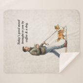 Coffee & a Sheltie Cozy Day Sherpadecke (Vorderseite (Horizontal))