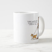 Coffee & a Sheltie Start the Day Right Jumbo-Tasse (Vorderseite Rechts)