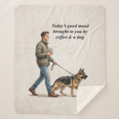 Coffee & a Shepherd Cozy Day Sherpadecke (Vorderseite)