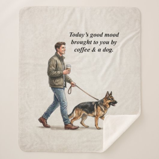 Coffee & a Shepherd Cozy Day Sherpadecke (Vorderseite)