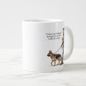 Coffee & a Shepherd Start the Day Right Jumbo-Tasse (Vorderseite Rechts)