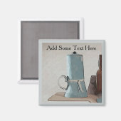 Coffee Abstrakt Still Life Magnet (Vorderseite/Rückseite)