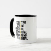 Coffee Acronym Black Typografy Tasse (Vorderseite Links)