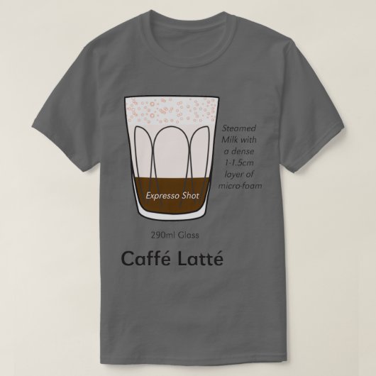 Coffee Addict Caff Latt 2 T-Shirt (Design vorne)