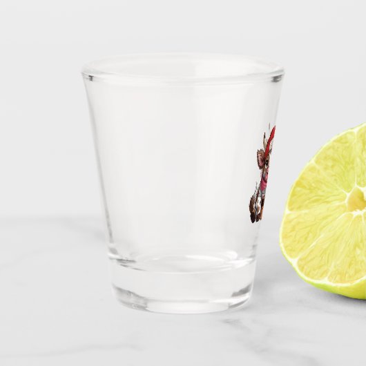 Coffee Addict Cow Schnapsglas (Links)