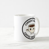 "COFFEE ADDICT" Cute Cartoon Coffee Cup Mug Kaffeetasse (VorderseiteRechts)