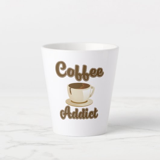 Coffee Addict Retro-Logo Milchtasse (Vorderseite)