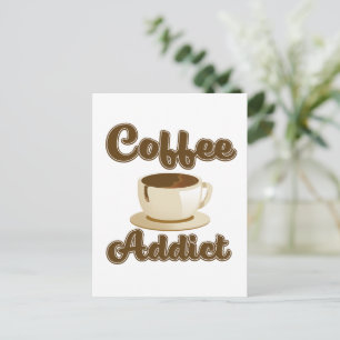 Coffee Addict Retro-Logo Postkarte
