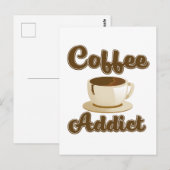 Coffee Addict Retro-Logo Postkarte (Vorne/Hinten)