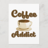 Coffee Addict Retro-Logo Postkarte (Vorderseite)