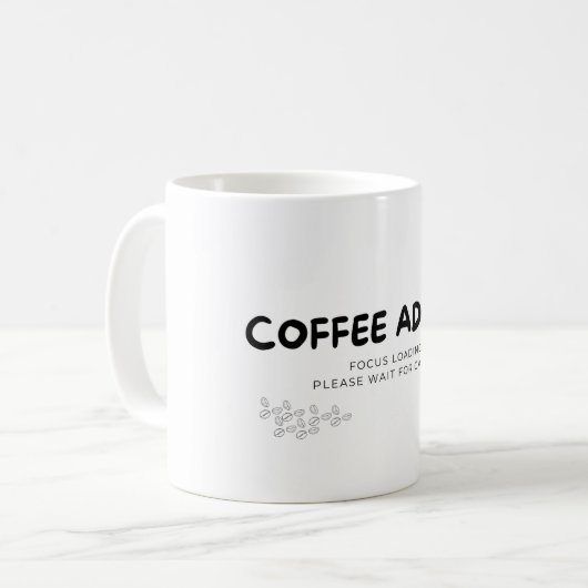 Coffee Addict Tasse _Coffeine Lover Geschenk (Vorderseite Links)