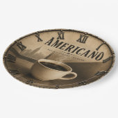 Coffee Americano Vintage  Pappteller (Schrägansicht)