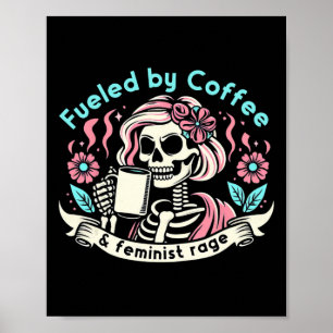 Coffee & amp; feministische Rage Feminism Coffee L Poster