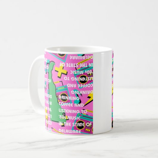 Coffee and '80s Music in Delaware  Kaffeetasse (Vorderseite Links)