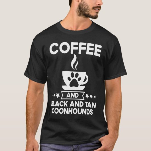 Coffee And Black And Tan Coonhounds Coonhound Love T-Shirt (Vorderseite)