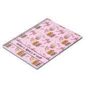 Coffee and Books Pattern Notebook | Cozy Reader  Notizblock (Linke Seite)