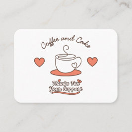 Coffee and Cake Business Loyalty Card Visitenkarte