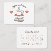 Coffee and Cake Business Loyalty Card Visitenkarte (Vorne/Hinten)